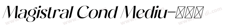 Magistral Cond Mediu字体转换